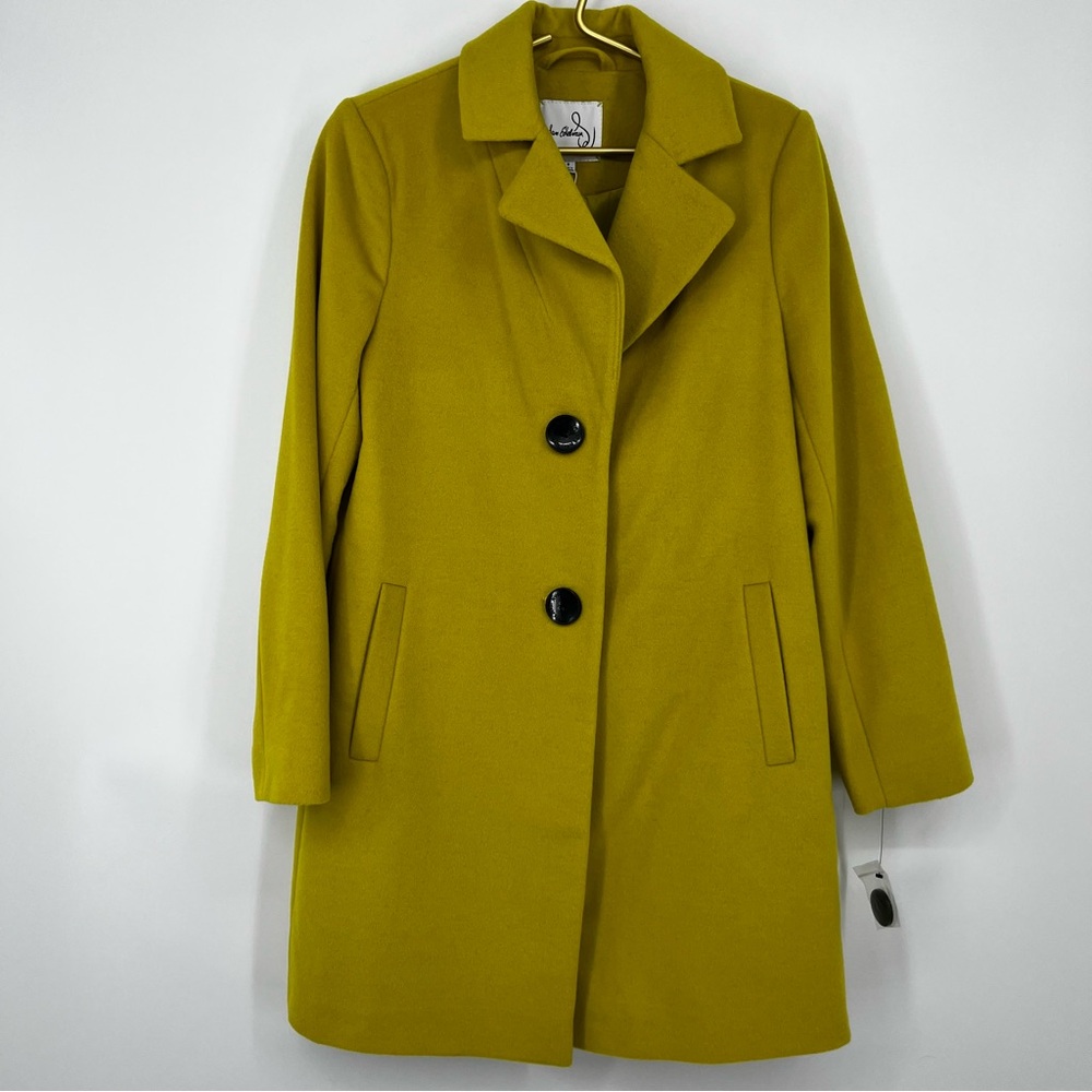 Sam Edelman Notch Lapel Wool Blend Coat Size 8 NWT